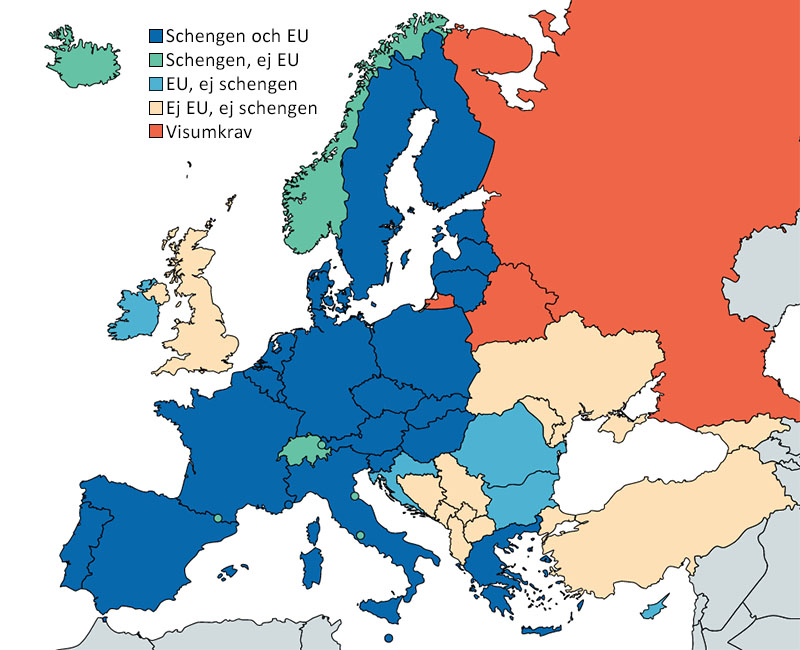 Europakarta med sevärdheter, städer & resmål | Bilsemester.net