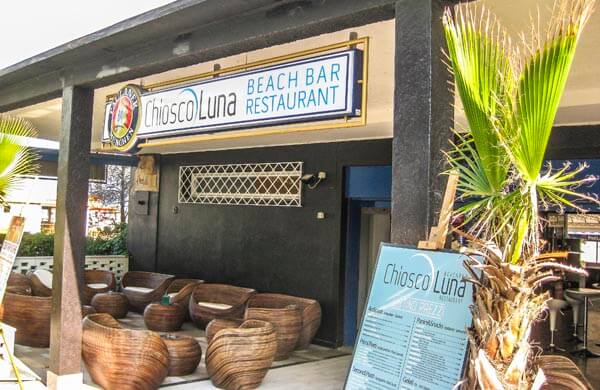 Restaurang vid stranden i Bibione